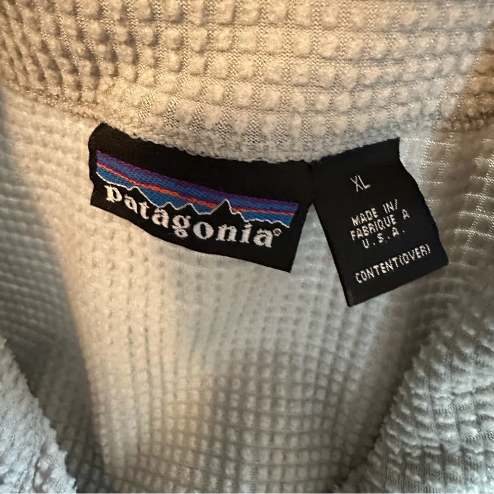Patagonia R1 Flash Quarter Zip Pullover Vintage Gray Regulator Waffle XL - Picture 5 of 8